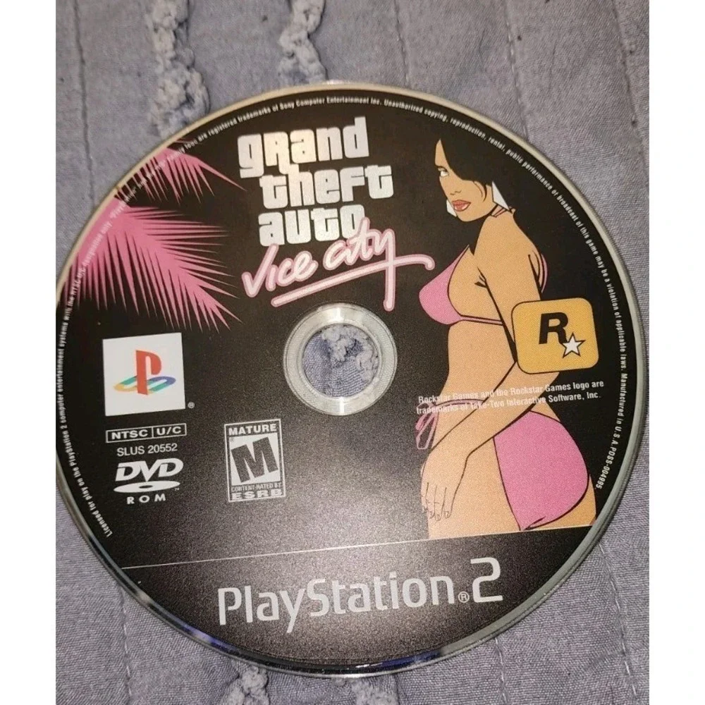 Grand Theft Auto Vice City Sony PlayStation 2, 2002 GTA Disc Only Works Good